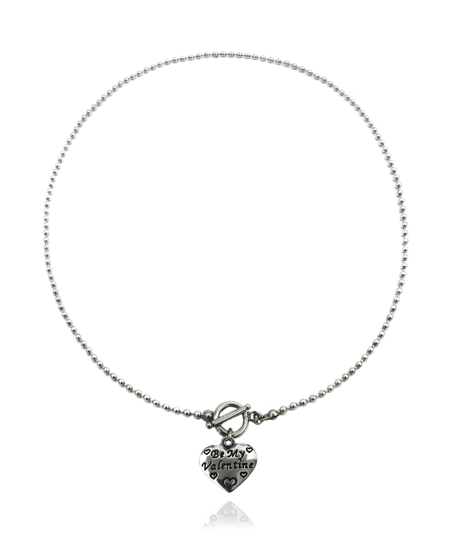 ネックレス・ペンダント [LOVE ME MONSTER] Surgical Heart & Toggle Necklace MUSINSA | LOVE ME MONSTER [Surgical] Heart & Toggle Necklace