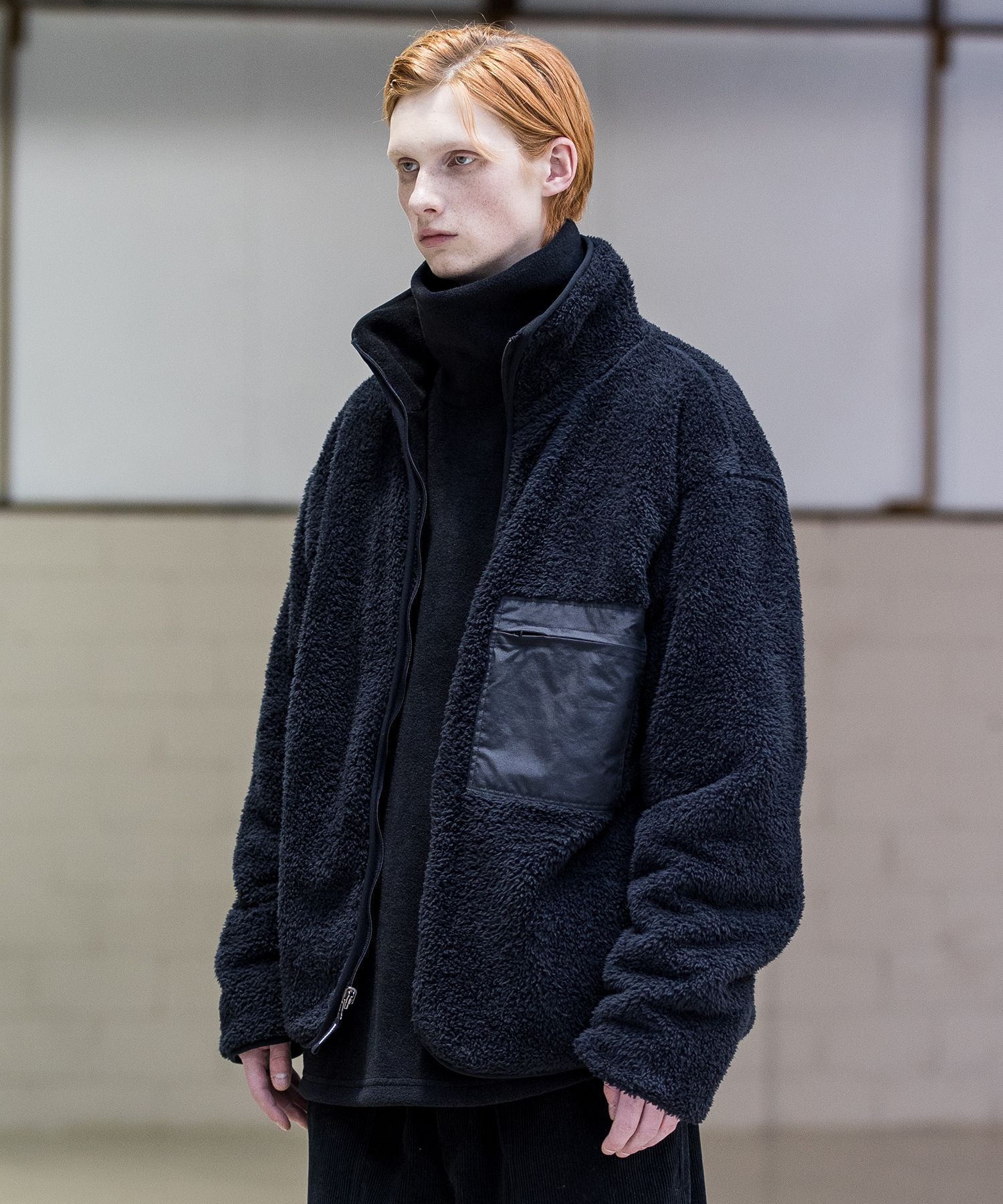 【massnoun】SL LOGO POCKET DOUBLE SOFT WOOL SL LOGO DOUBLE WARM FLEECE ANORAK - MASSNOUN | 60% - Asian