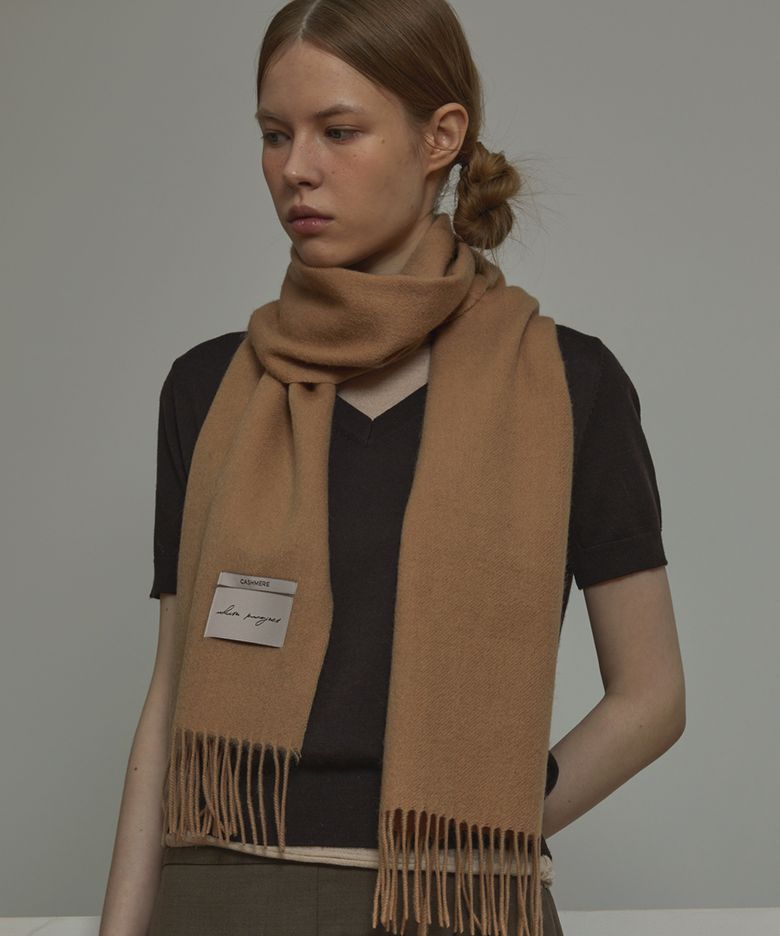 [기프트박스]_cashmere muffler_beige_남녀공용