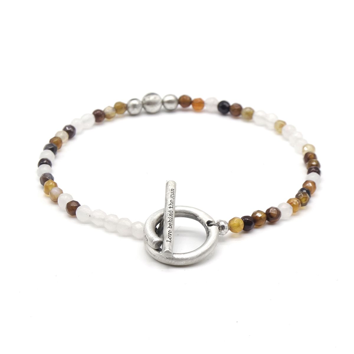 오드콜렛(ODDCOLLET) [SILVER925]Camouflage bracelet (brown)