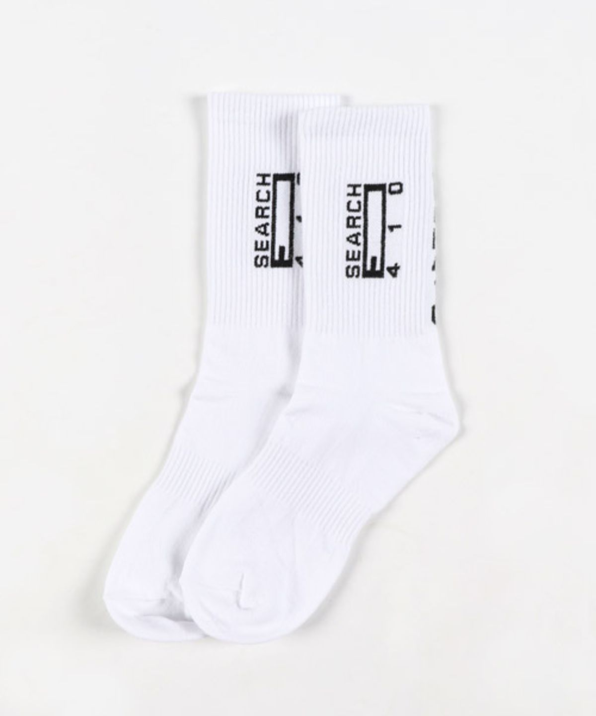 써치410(SEARCH410) [UNISEX] SIGNATURE SOCKS_WHITE