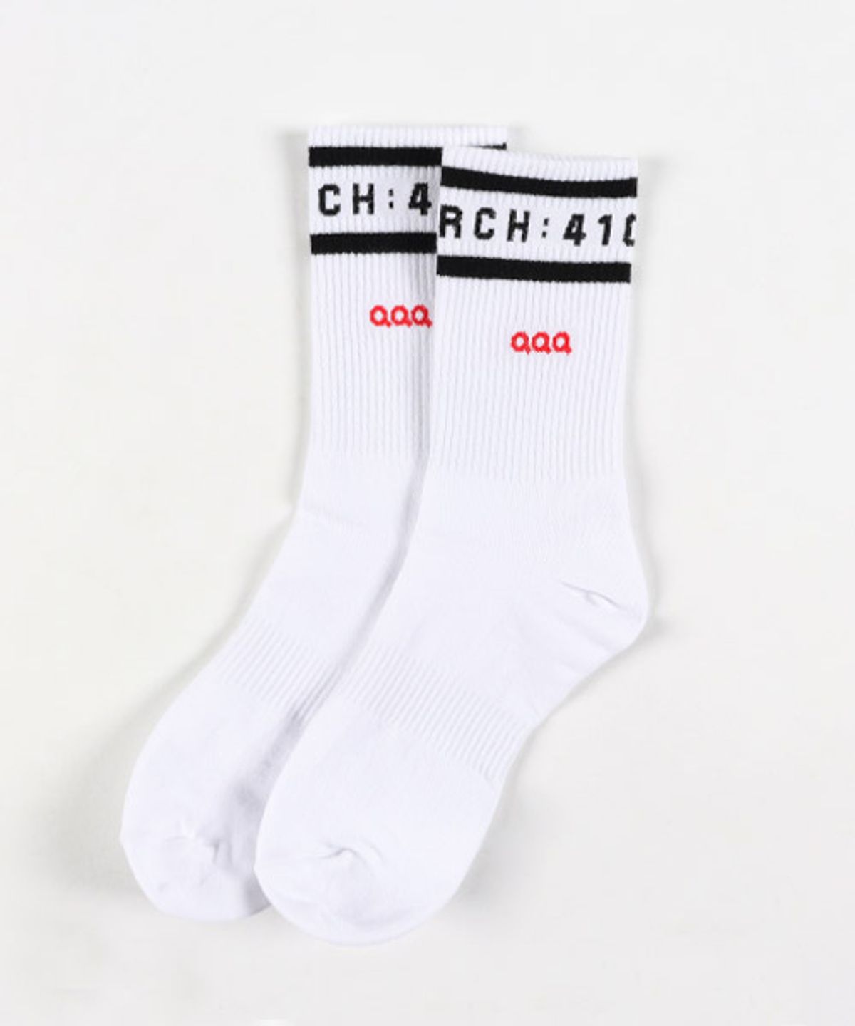 써치410(SEARCH410) [UNISEX] POINT SOCKS_WHITE