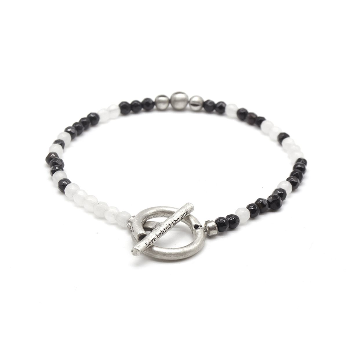 오드콜렛(ODDCOLLET) [SILVER925]Camouflage bracelet (black)