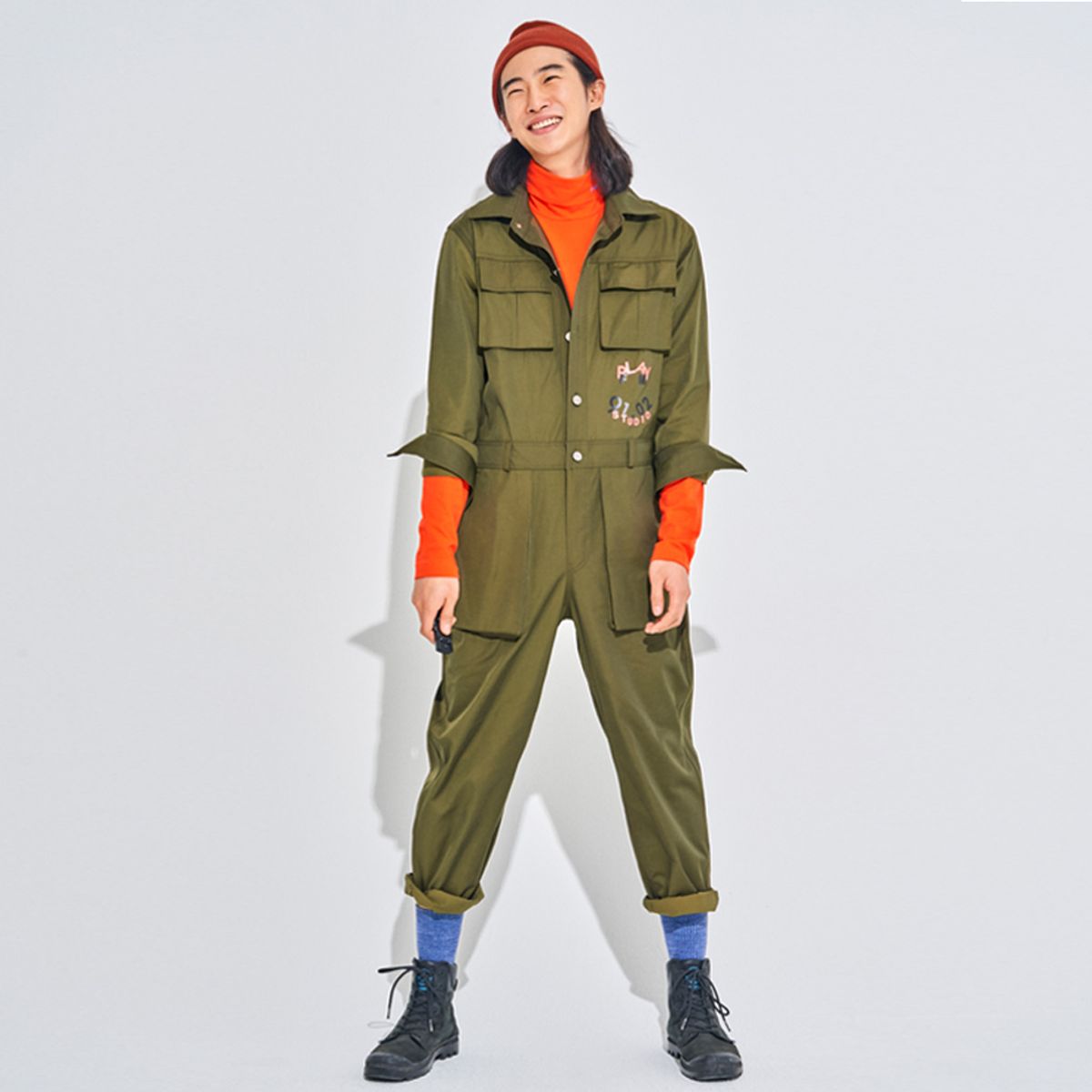 에프엠9102(FM91.02) xPLAY Overalls khaki