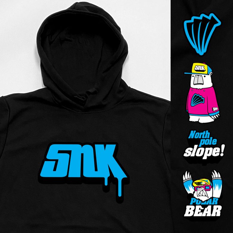 SNUK_HOODY_33 북극곰 스노우보드 선수 스누크 캐릭터 그래픽 디자인 후드티 후디
