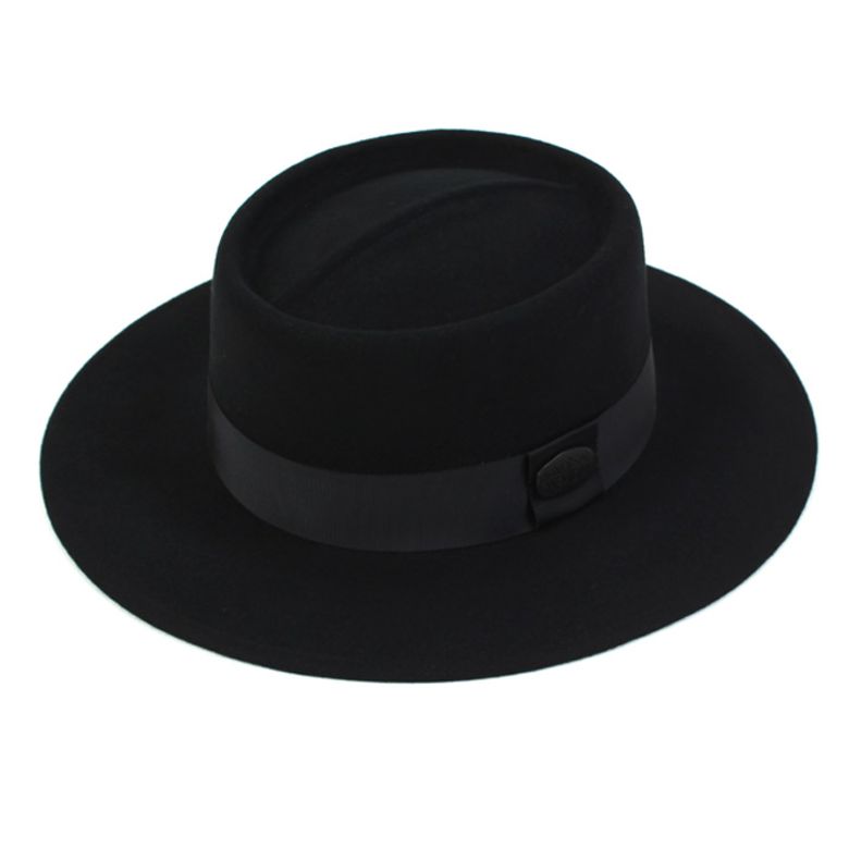 BMJ Line Wool Black Fedora 울페도라