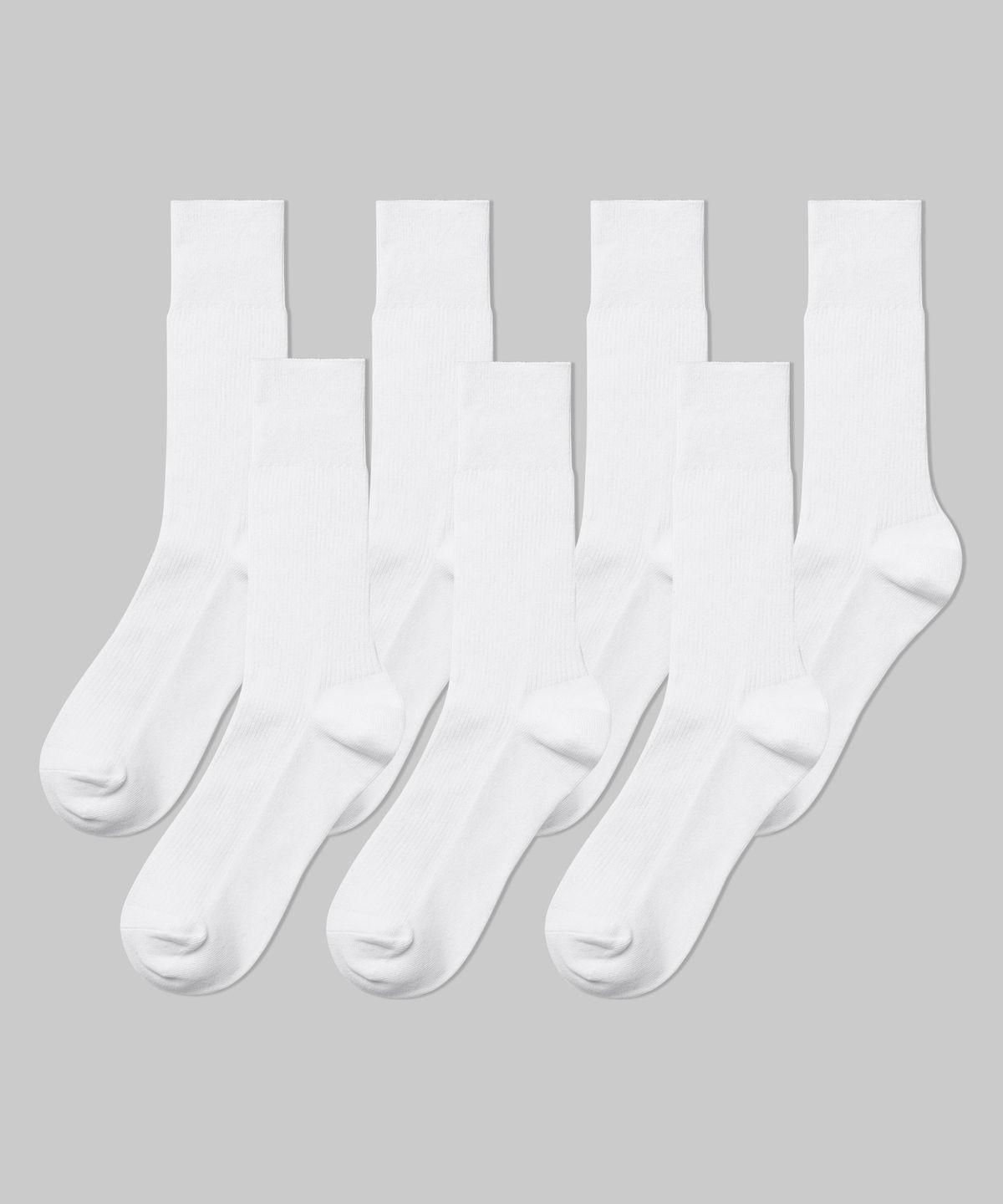 무신사 스탠다드(MUSINSA STANDARD) 리브드 크루 삭스 7팩 [화이트]