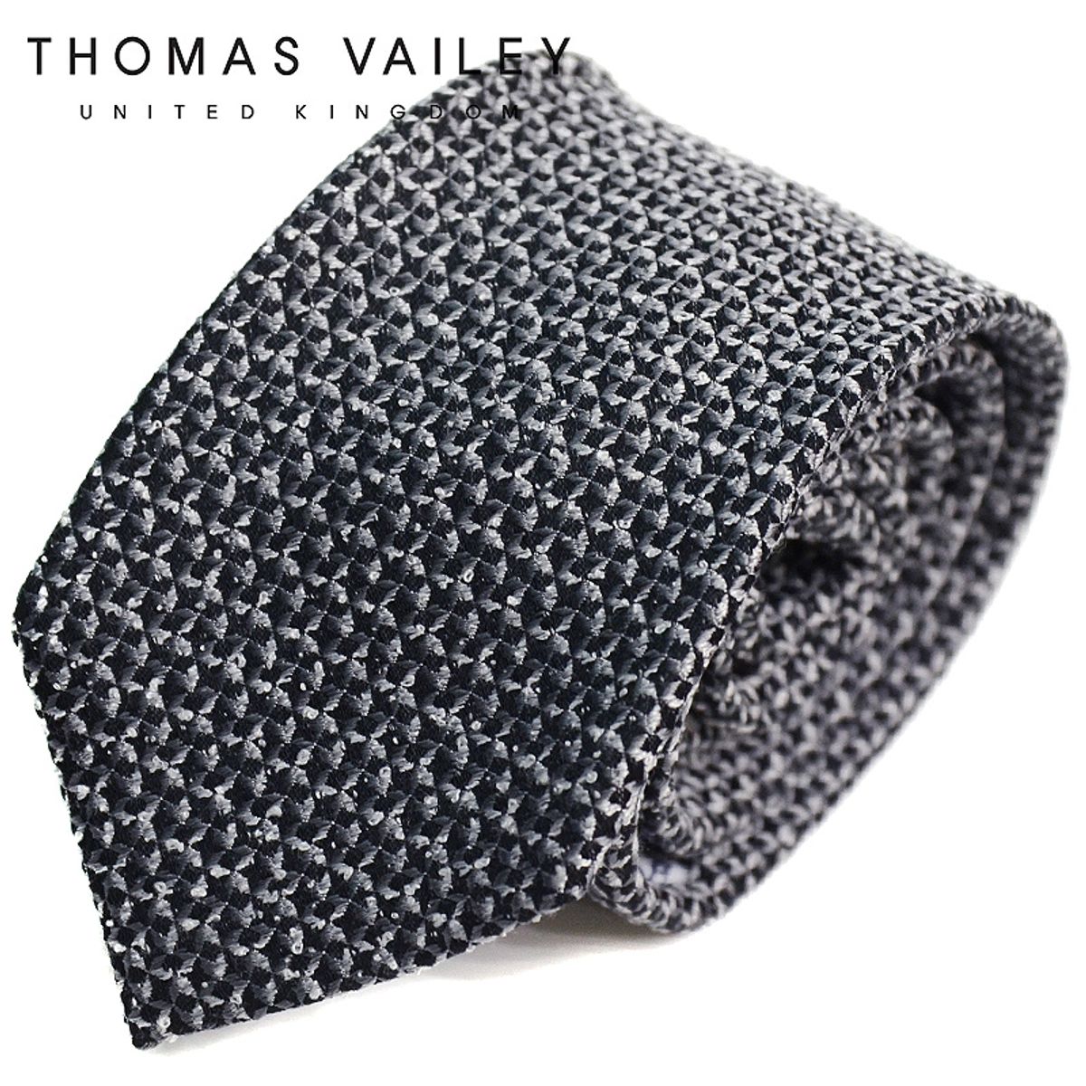 토마스 베일리(THOMAS VAILEY) 실크넥타이-모더니즘 블랙 7.5cm