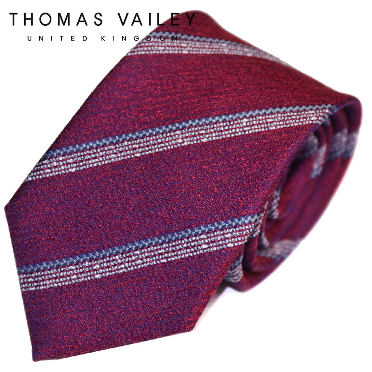 토마스 베일리(THOMAS VAILEY) 실크넥타이-트루먼 와인 7.5cm