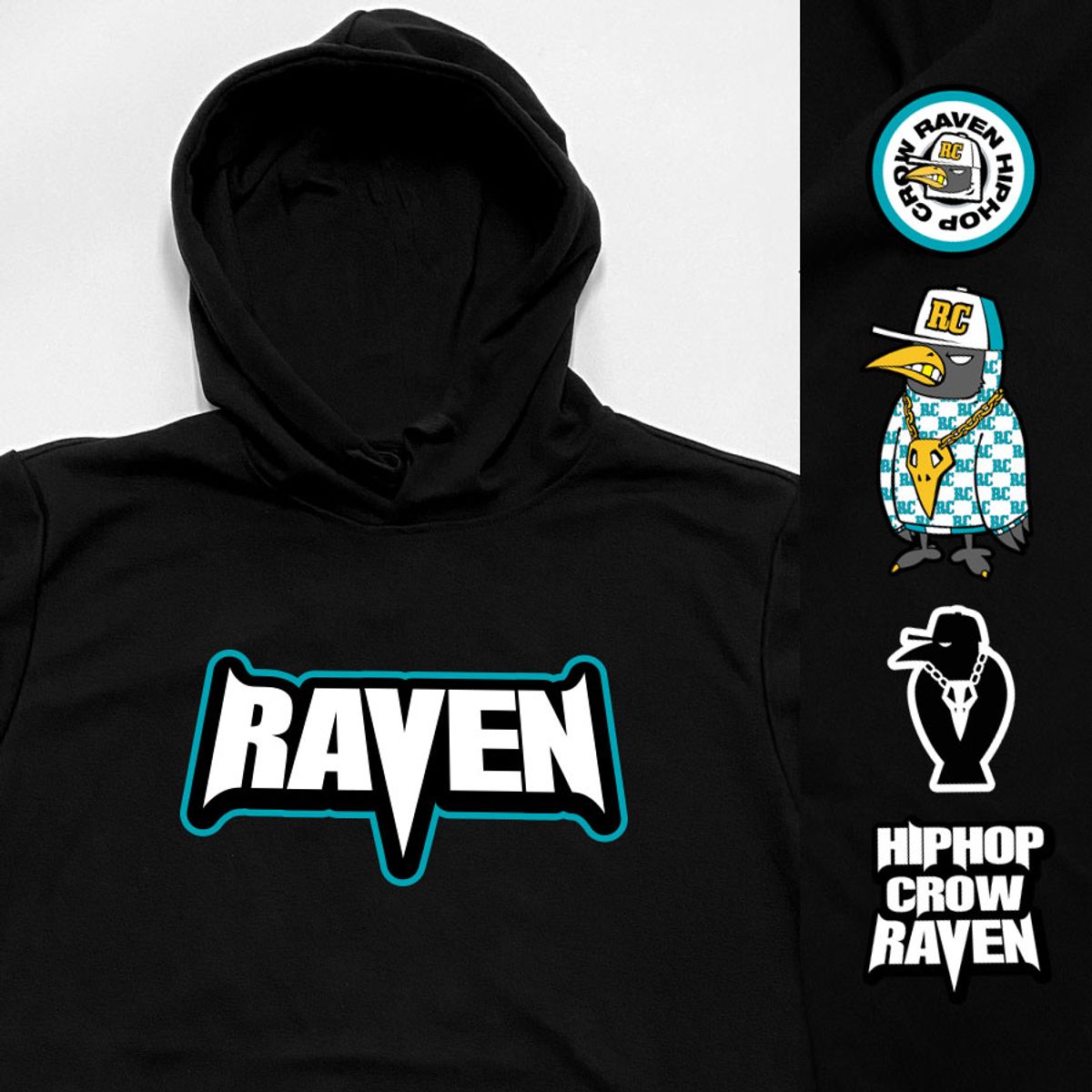 돌돌(DOLDOL) RAVEN_HOODY_14 힙합 크로우 라벤 캐릭터 그래픽 그래피티 후드티 후디