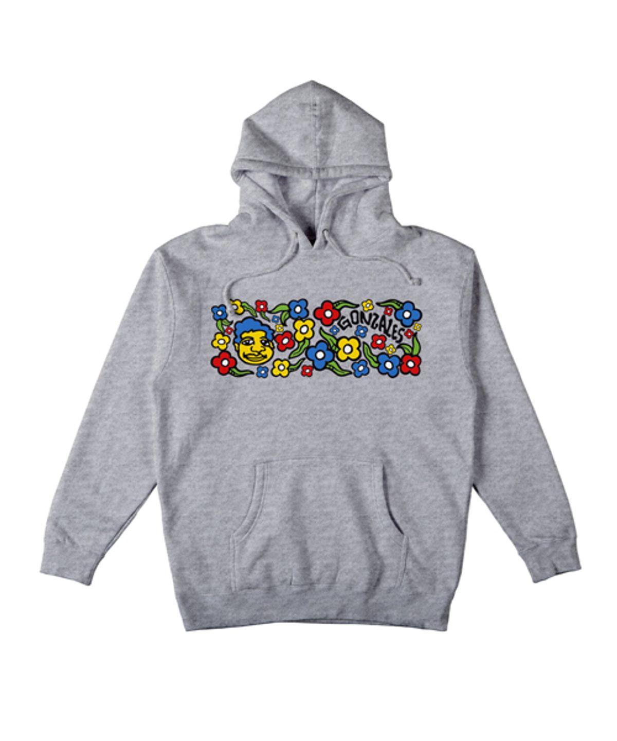 크루키드(KROOKED) SWEATPANTS Pullover Hooded Sweatshirt - HEATHER GREY/MULTI-COLOR 53123036A