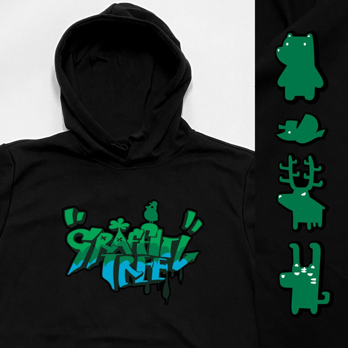 돌돌(DOLDOL) Graffiti-tree_HOODY_07 그래피티 트리 캐릭터 그래픽 디자인 후드티 후디