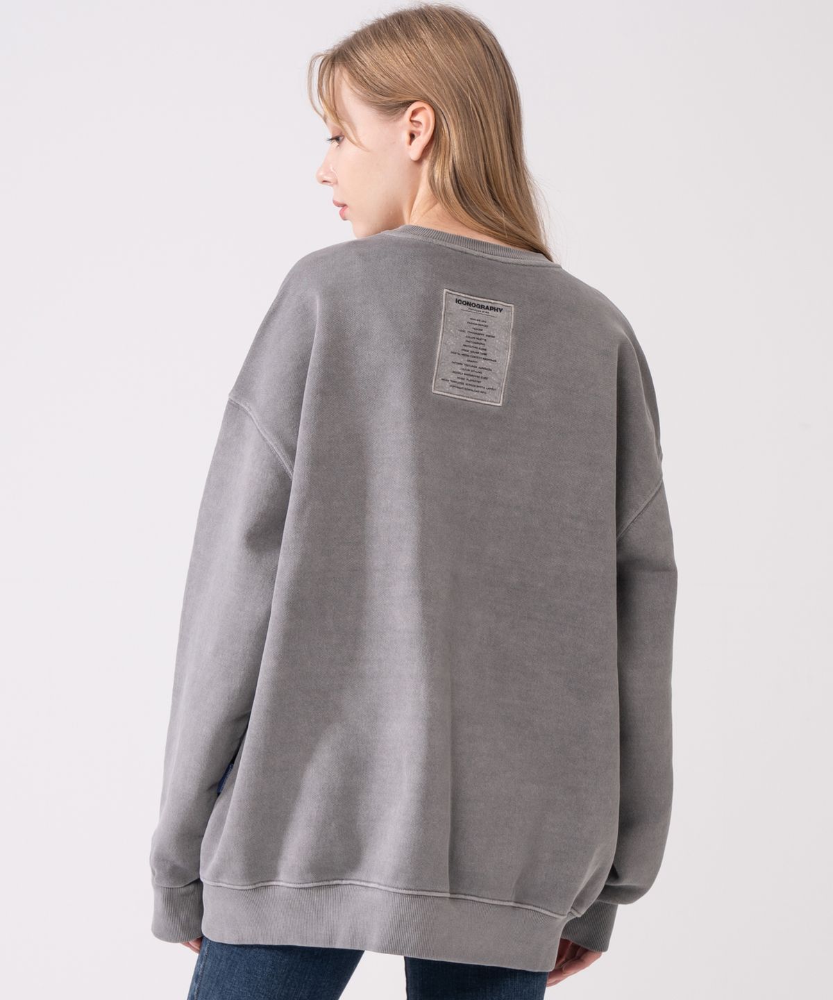 아이코노그라피(ICONOGRAPHY) PIGMENT HEAVY COTTON  LABEL ART DGR