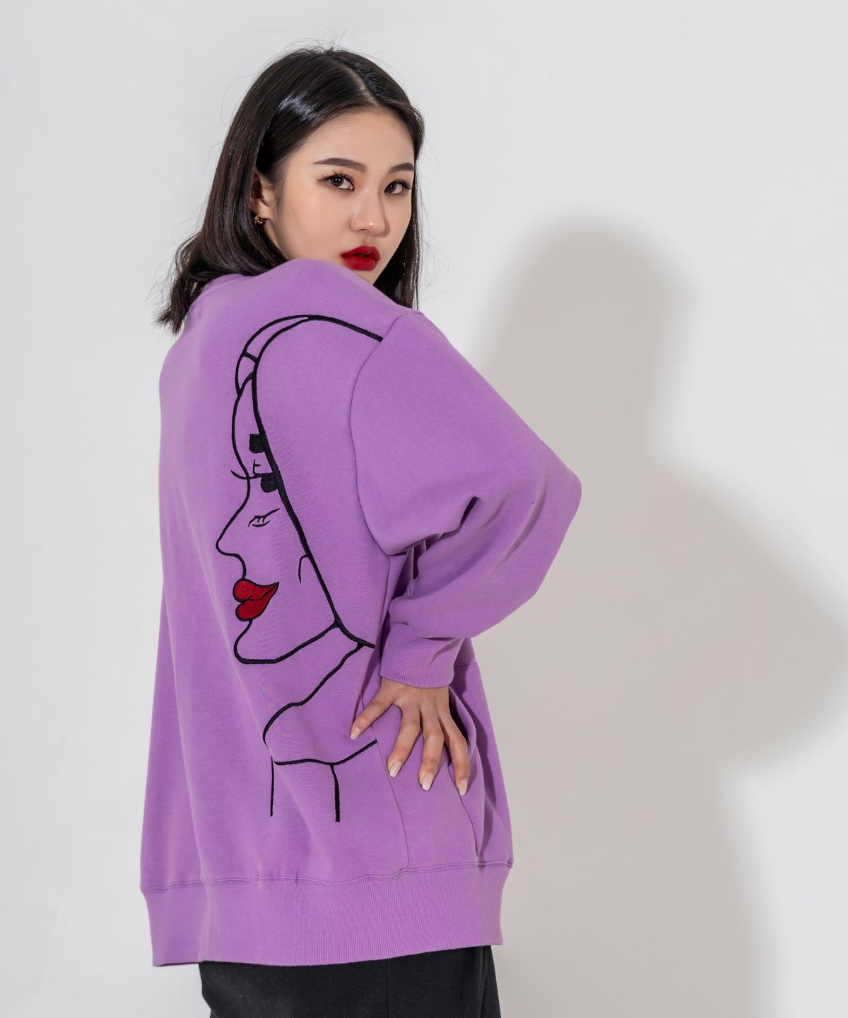 플레이피(PLA.Y_P) [M] [F] 안녕 맨투맨 SW02-Purple