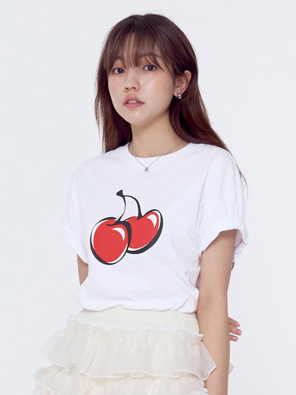 Tシャツ・カットソー KIRSH Big Cherry T-Shirt White W MUSINSA | KIRSH Big Cherry T-shirt [White] W
