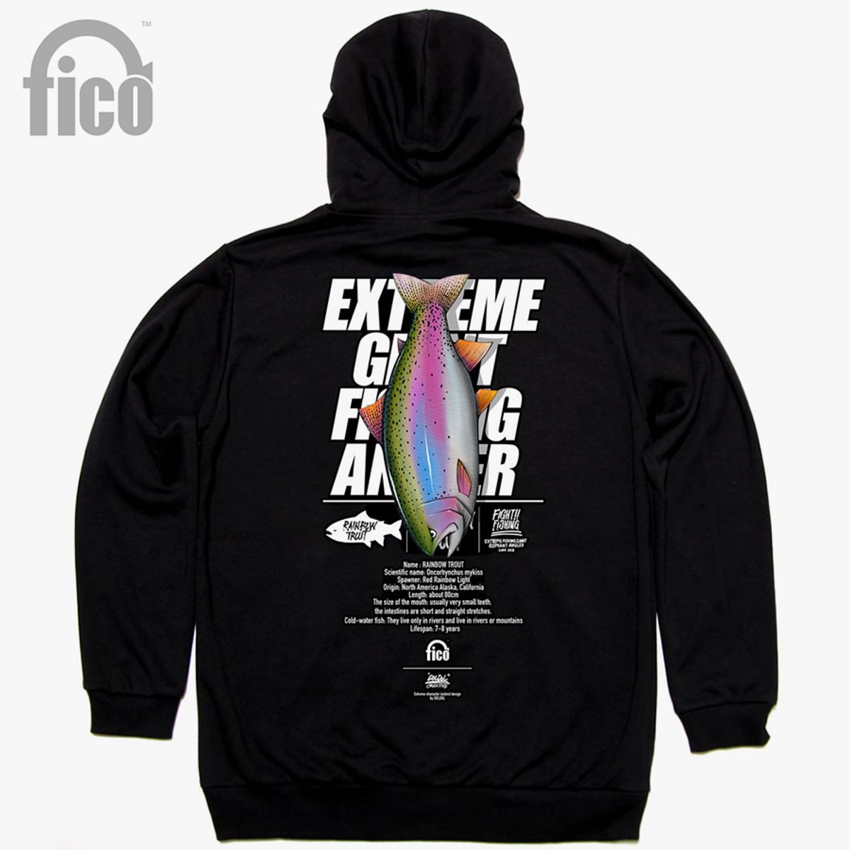 돌돌(DOLDOL) FICO-HOODY-57 익스트림 낚시 브랜드 피코 캐릭터 그래픽 그래피티 디자인 후드티 후디