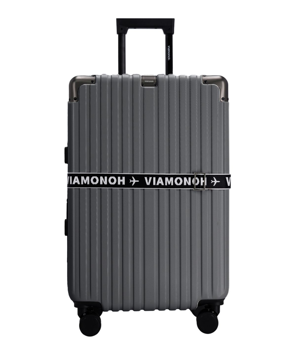비아모노(VIAMONOH) 비토 26인치 화물중형 캐리어_다크실버 (캐리어벨트+커버) 확장형/스토퍼형