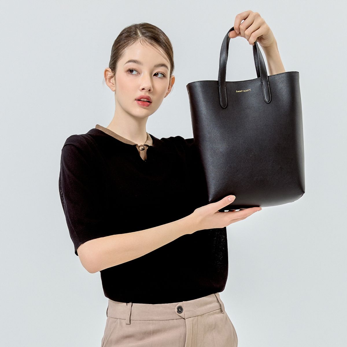 세인트스코트(SAINT SCOTT) 페이즐리 쇼퍼백