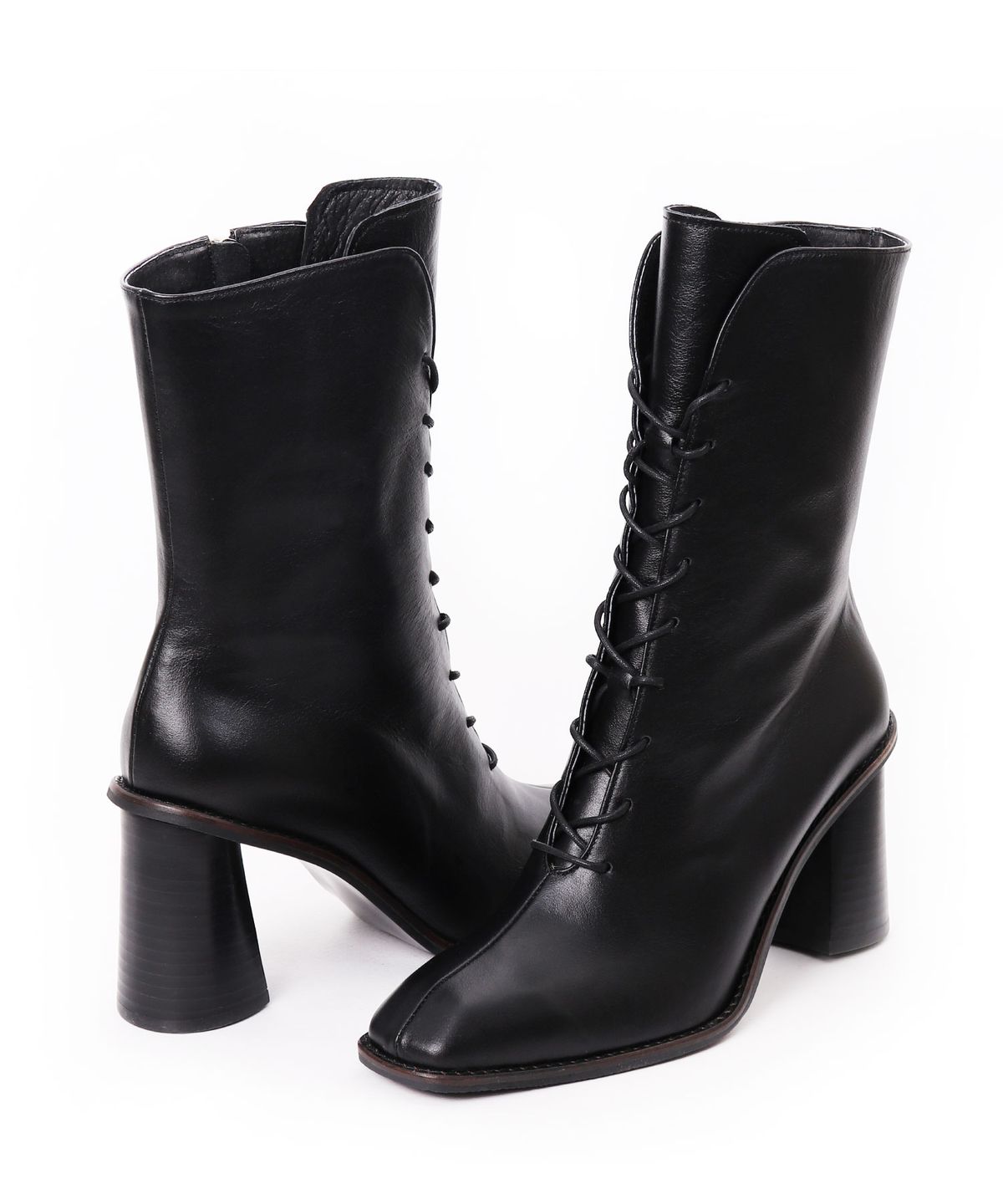 쥬드코넨(JEDE KONNEN) JDB19009_LACEUP DETAIL  BOOTS_BLACK