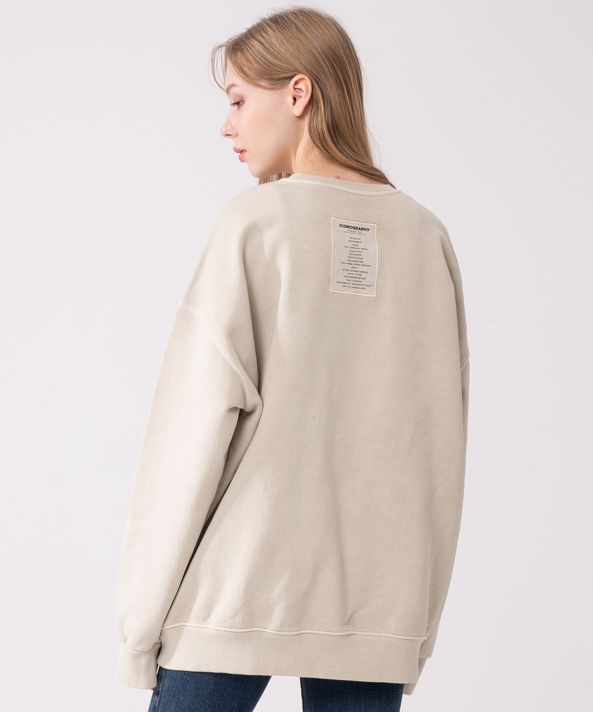 아이코노그라피(ICONOGRAPHY) PIGMENT HEAVY COTTON  LABEL ART DBE