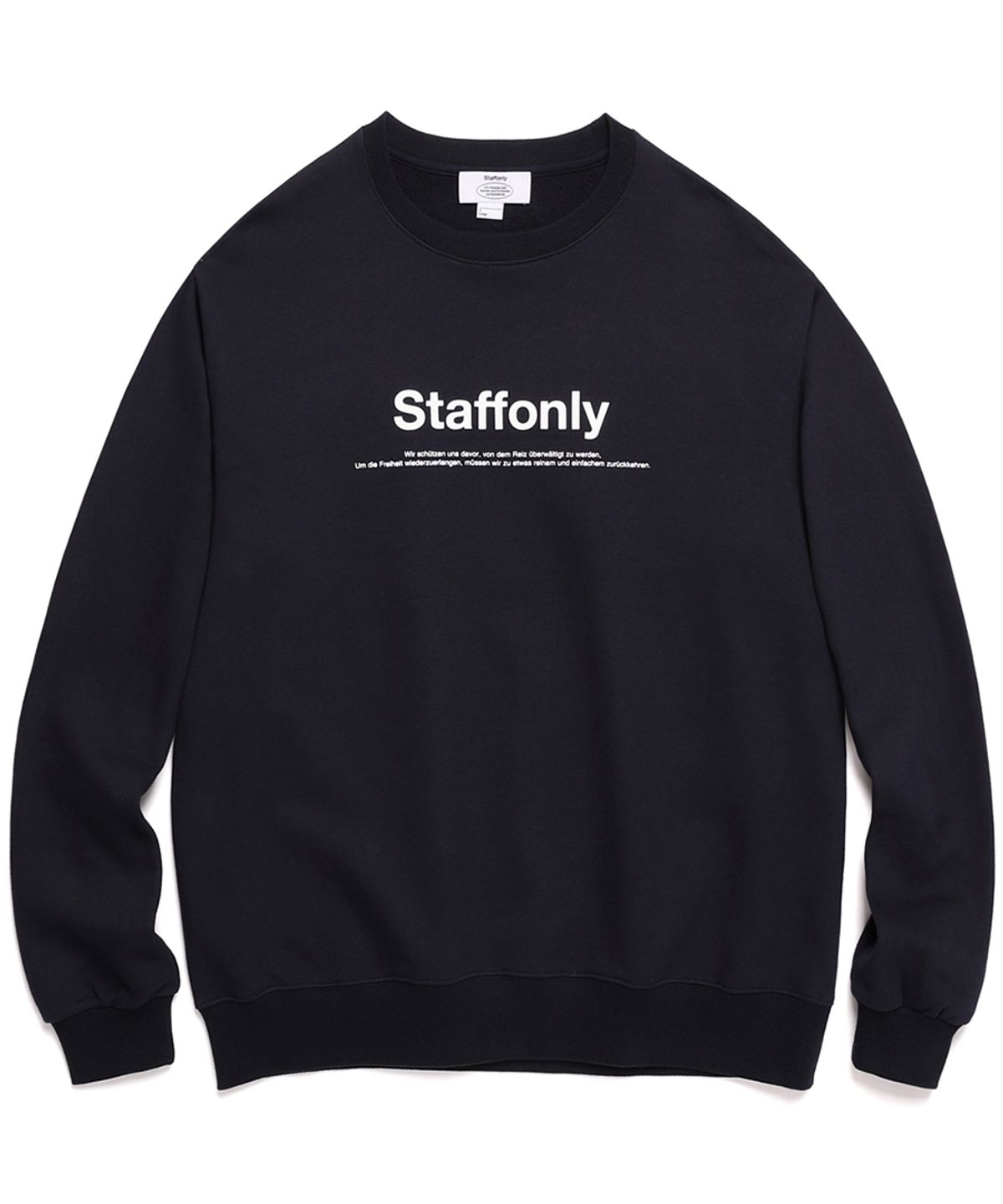 스텝온리(STAFFONLY) BIG LOGO CREWNECK (NAVY)