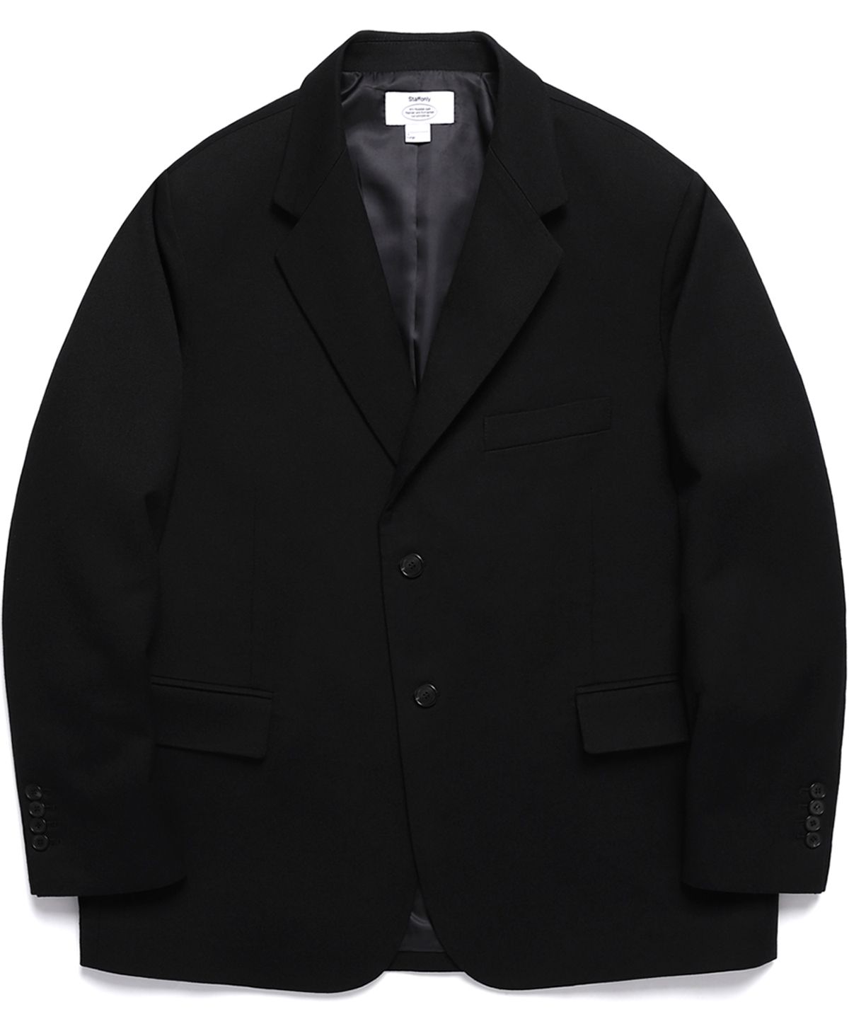 스텝온리(STAFFONLY) OVERSIZE SINGLE BLAZER (BLACK)