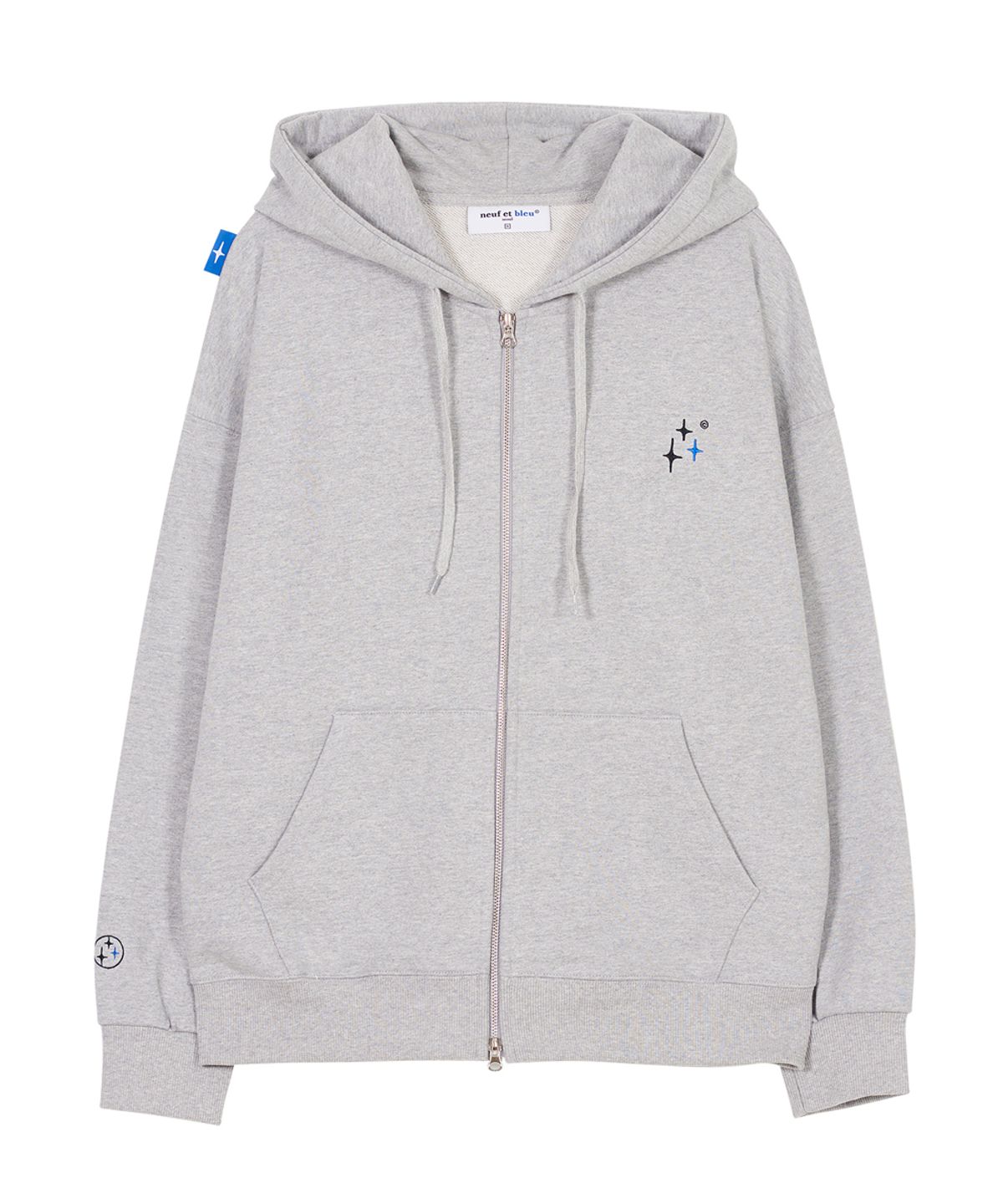 누프에블루(NEUFETBLEU) NEB hoody zip-up (gray)
