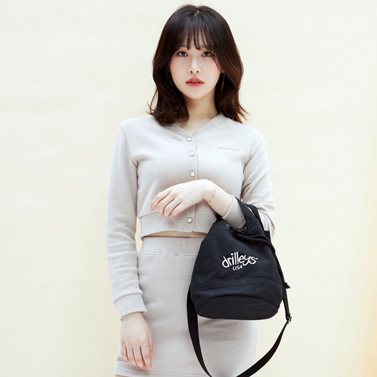 드릴리스(DRILLEYS) 투웨이 써클백 블랙 에코백 복조리