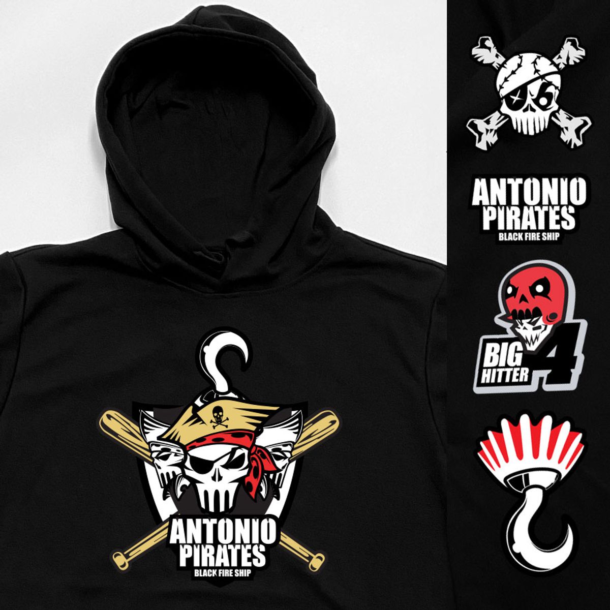 돌돌(DOLDOL) ANTONIO-PIRATE_HOODY_09 안토니오파이럿츠 야구 해적단 캐릭터 디자인 후드티 후디