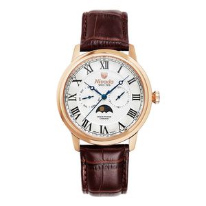 남성용 멀티펑션 가죽 시계 1008