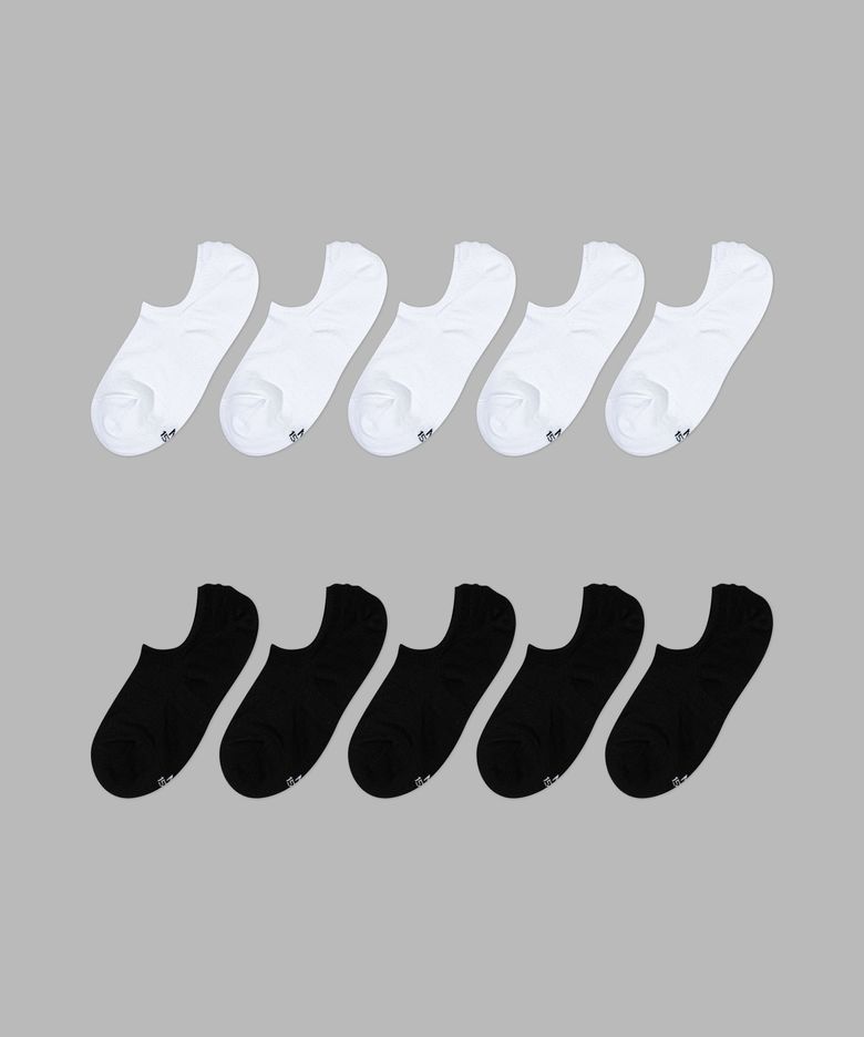 [10PACK] 1507 모노 메쉬 히든 삭스 _ 스노우 화이트/블랙 (페이크 삭스)