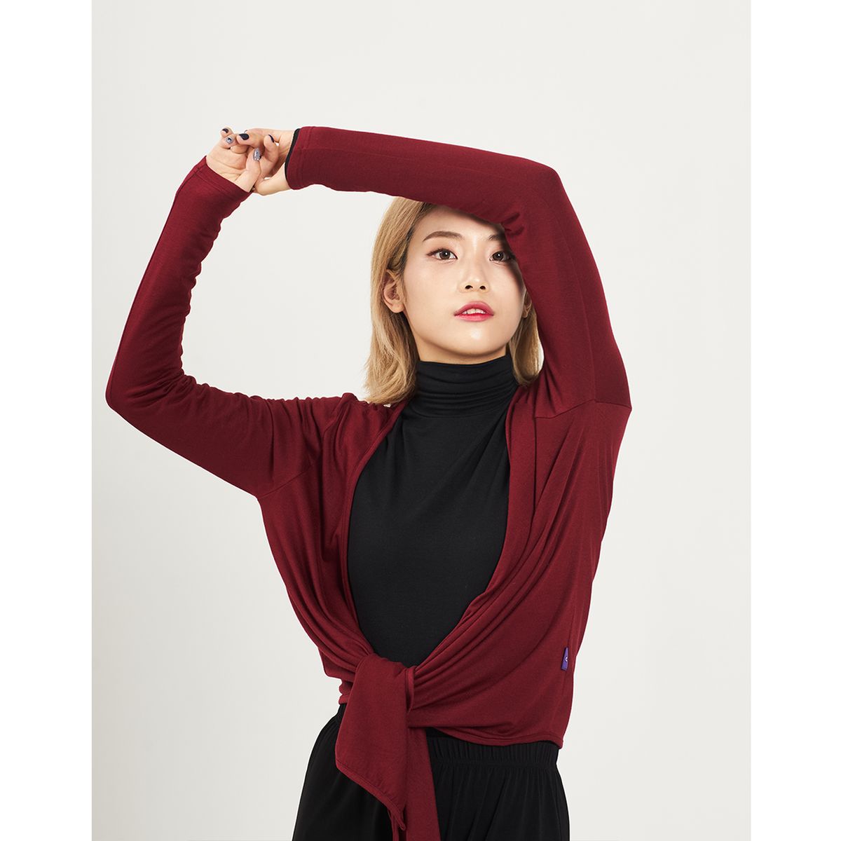 춤선(CHOOMSUN) 살랑 가디건 와인
