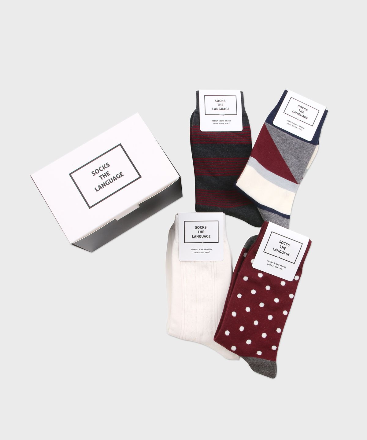 삭스더랭귀지(SOCKS THE LANGUAGE) 너라서 좋아 (양말4SET)