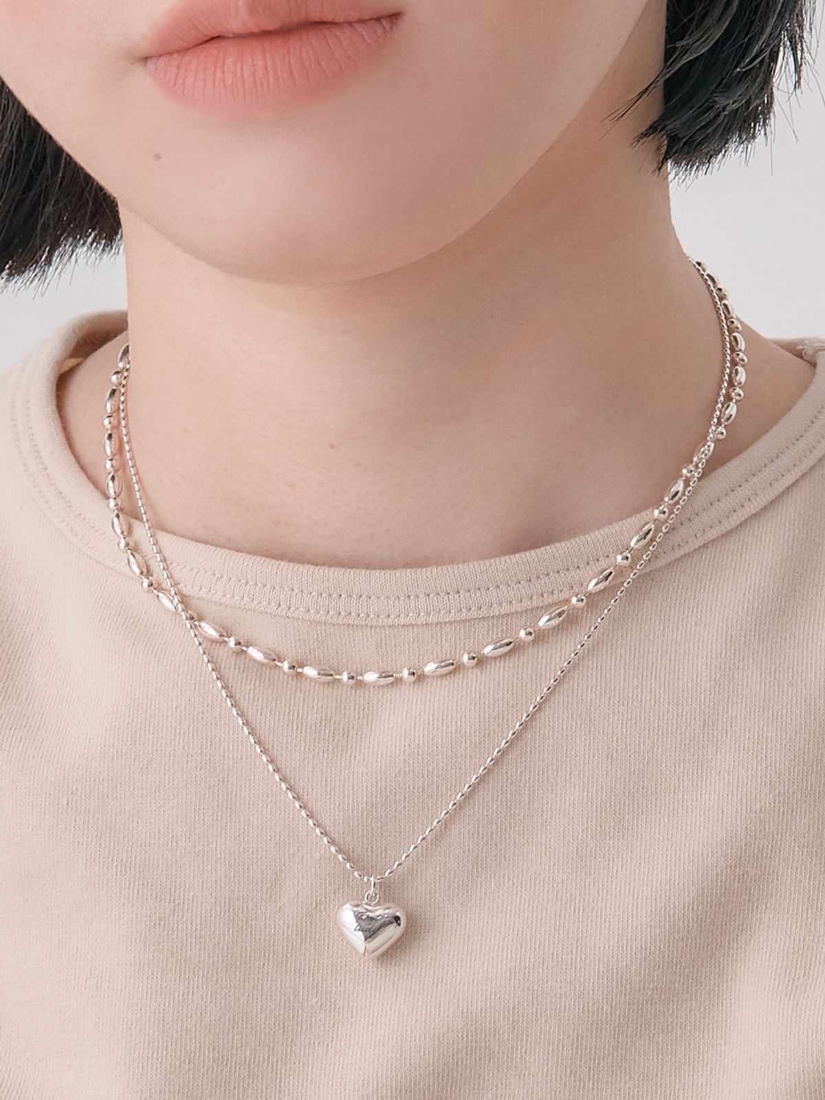 포스트루드(POSTLUDE) [SILVER] HEART V P N (2 COLORS)