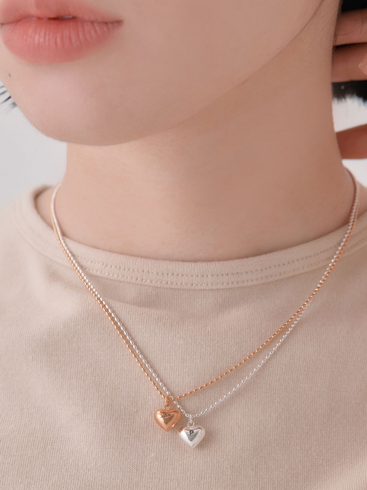 포스트루드(POSTLUDE) [SILVER] S HEART V P N (2 COLORS)