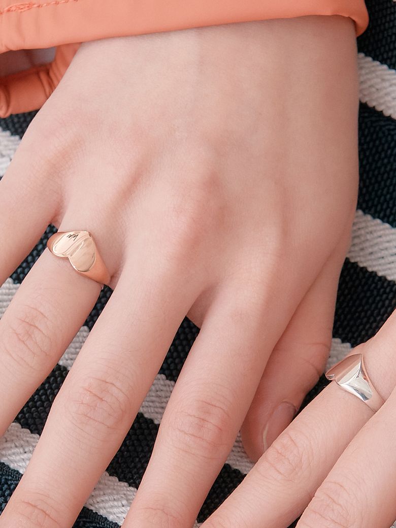 [SILVER] HEART FLAT R (3 COLORS)