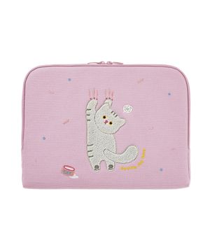 노트북 파우치 방수캔버스_부클 밀크캣 (아이패드. 13. 15)