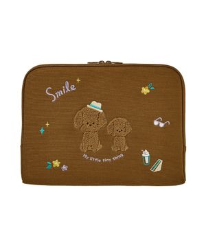 노트북 파우치 방수캔버스_부클 컬리푸들 (아이패드. 13. 15)