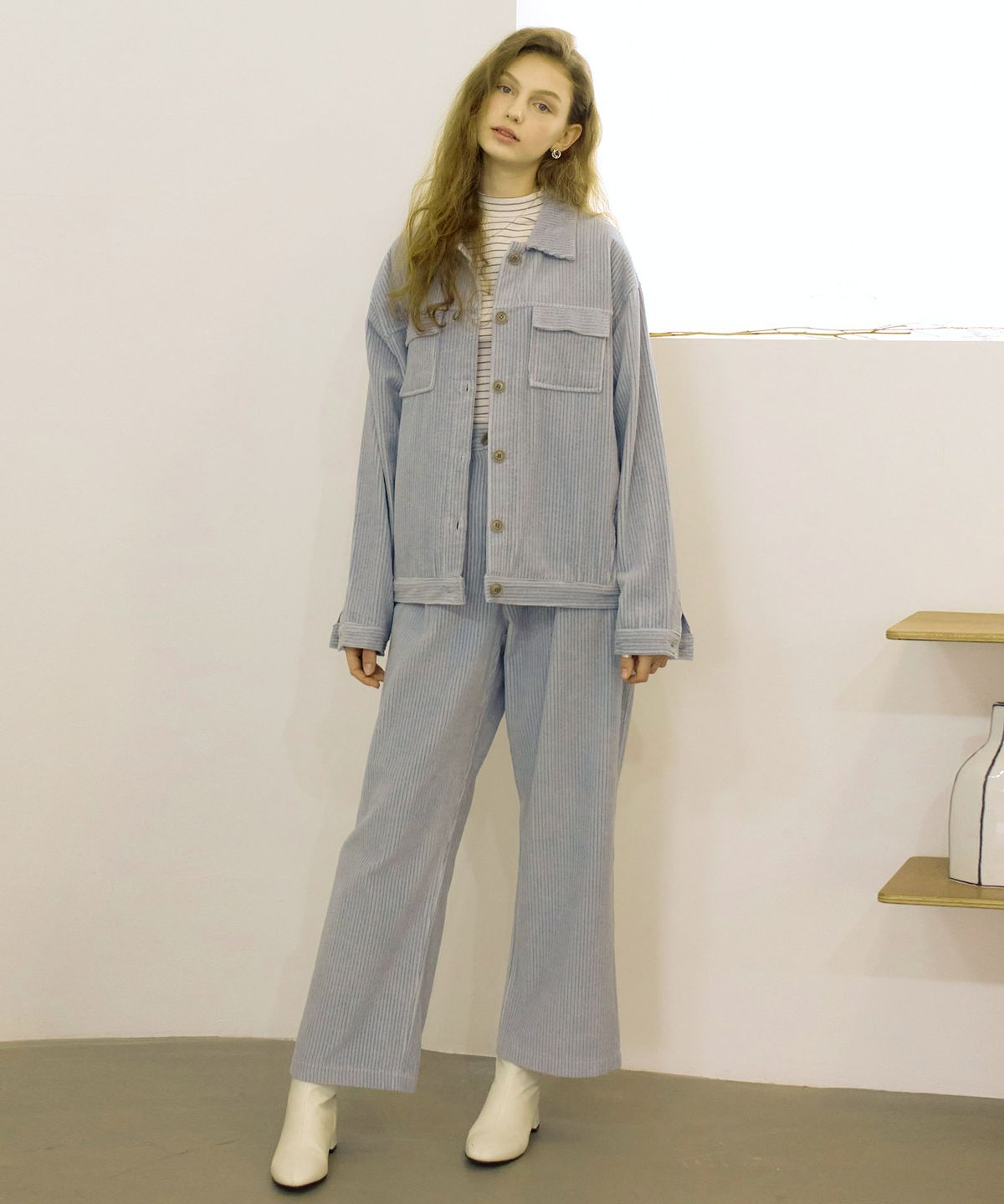 라티젠(LARTIGENT) LTG1 ONE TUCK PANTS(SKY BLUE)