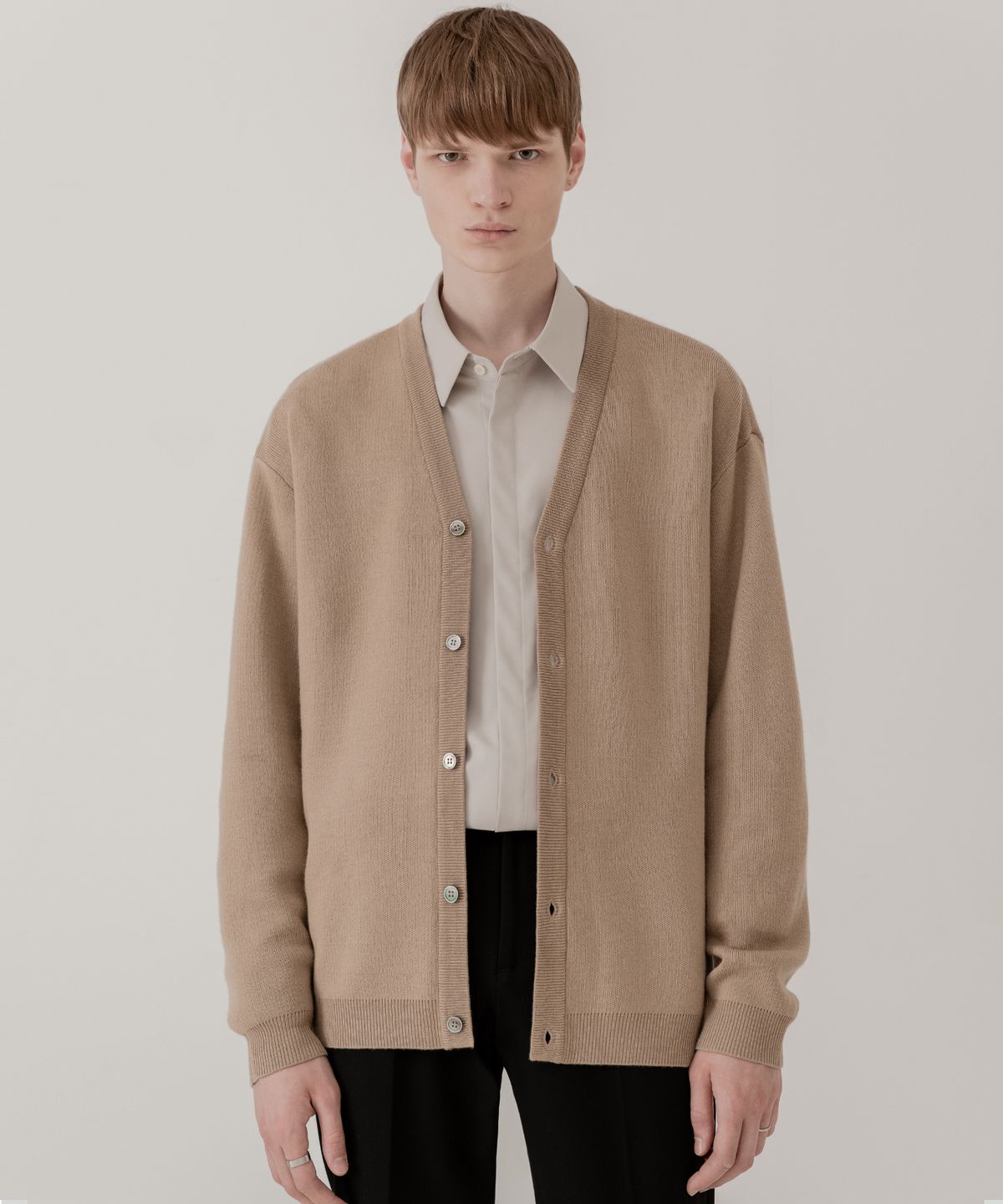 드로우핏(DRAW FIT) SOF WOOL  LOOSE-FIT CARDIGAN [BEIGE]