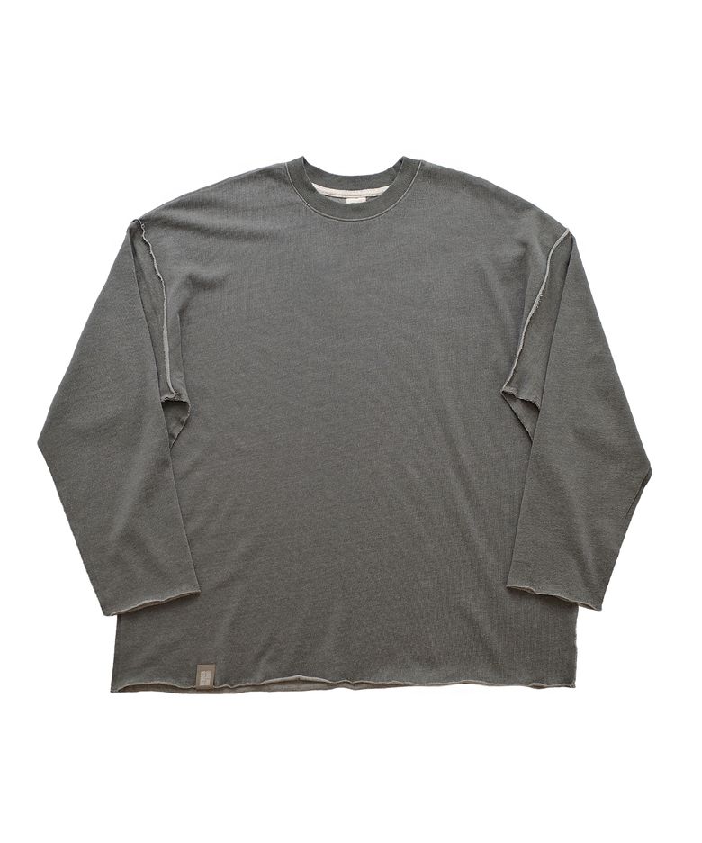 VINTAGE P. DYEING CUT-OUT BOX TEE (Khaki)