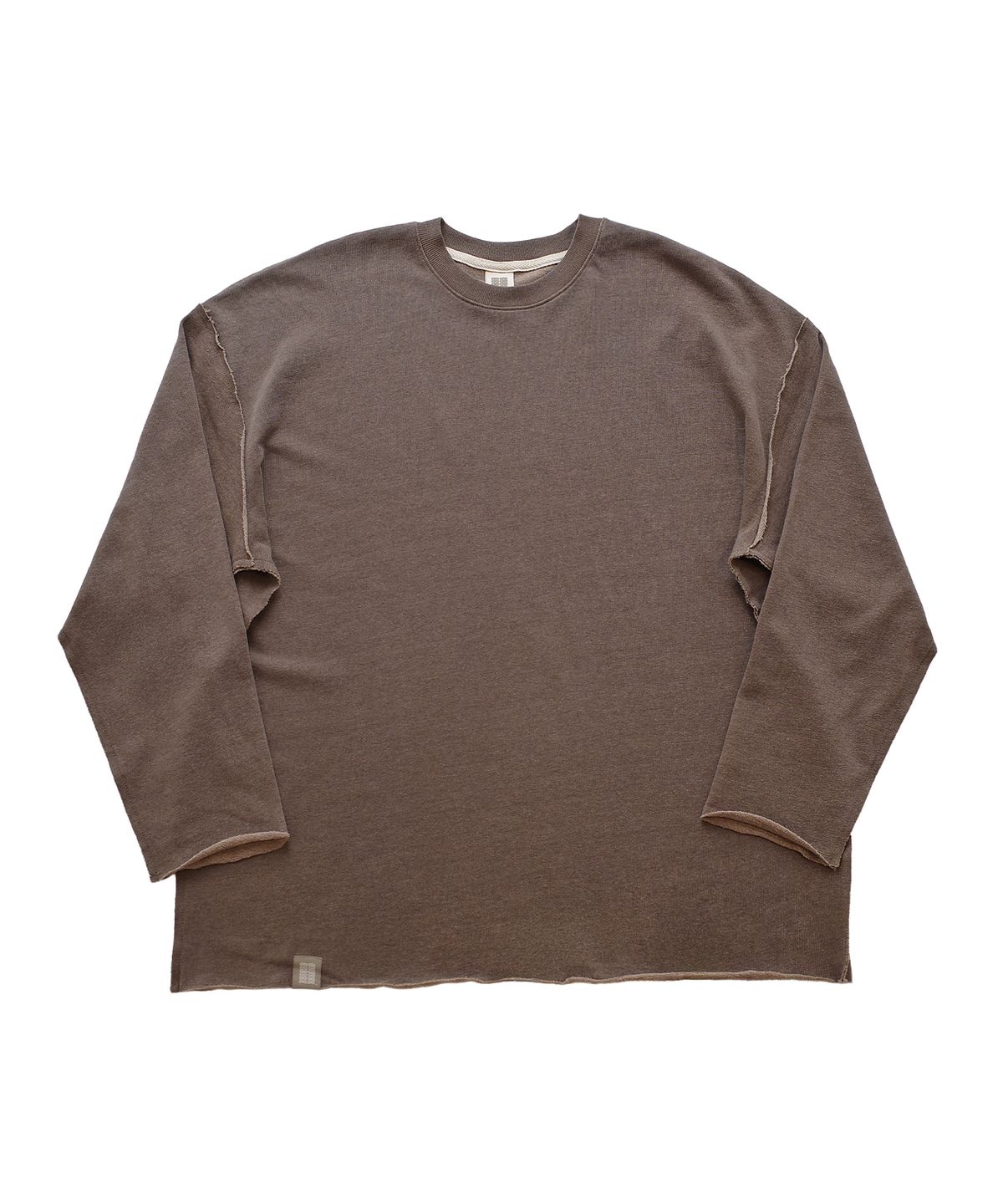 어낫띵(A NOTHING) VINTAGE P. DYEING CUT-OUT BOX TEE (Brown)