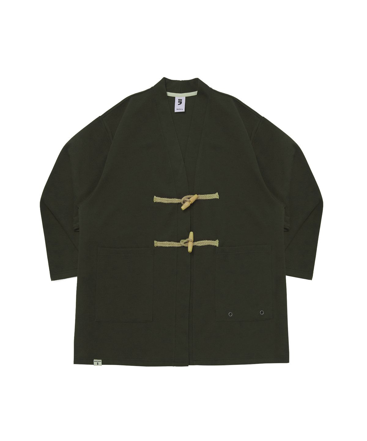 어낫띵(A NOTHING) WOOL KNIT TOGGLE-BUTTON CARDIGAN (Khaki)