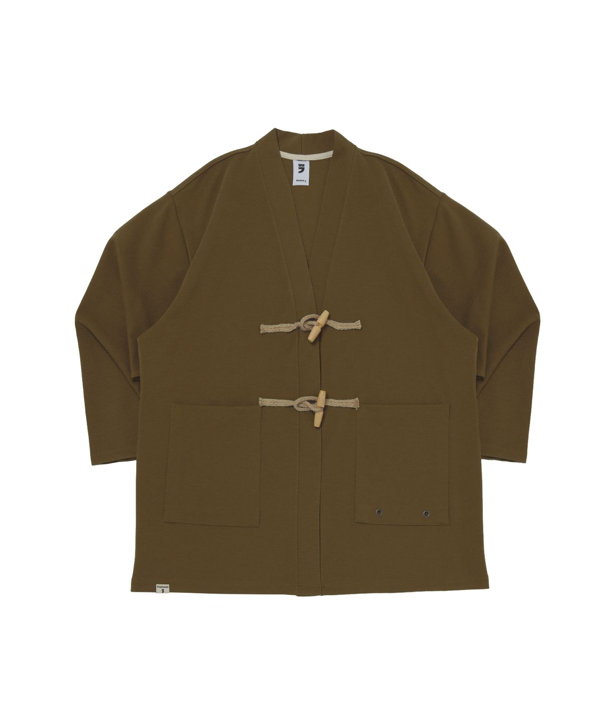 어낫띵(A NOTHING) WOOL KNIT TOGGLE-BUTTON CARDIGAN (Brown)