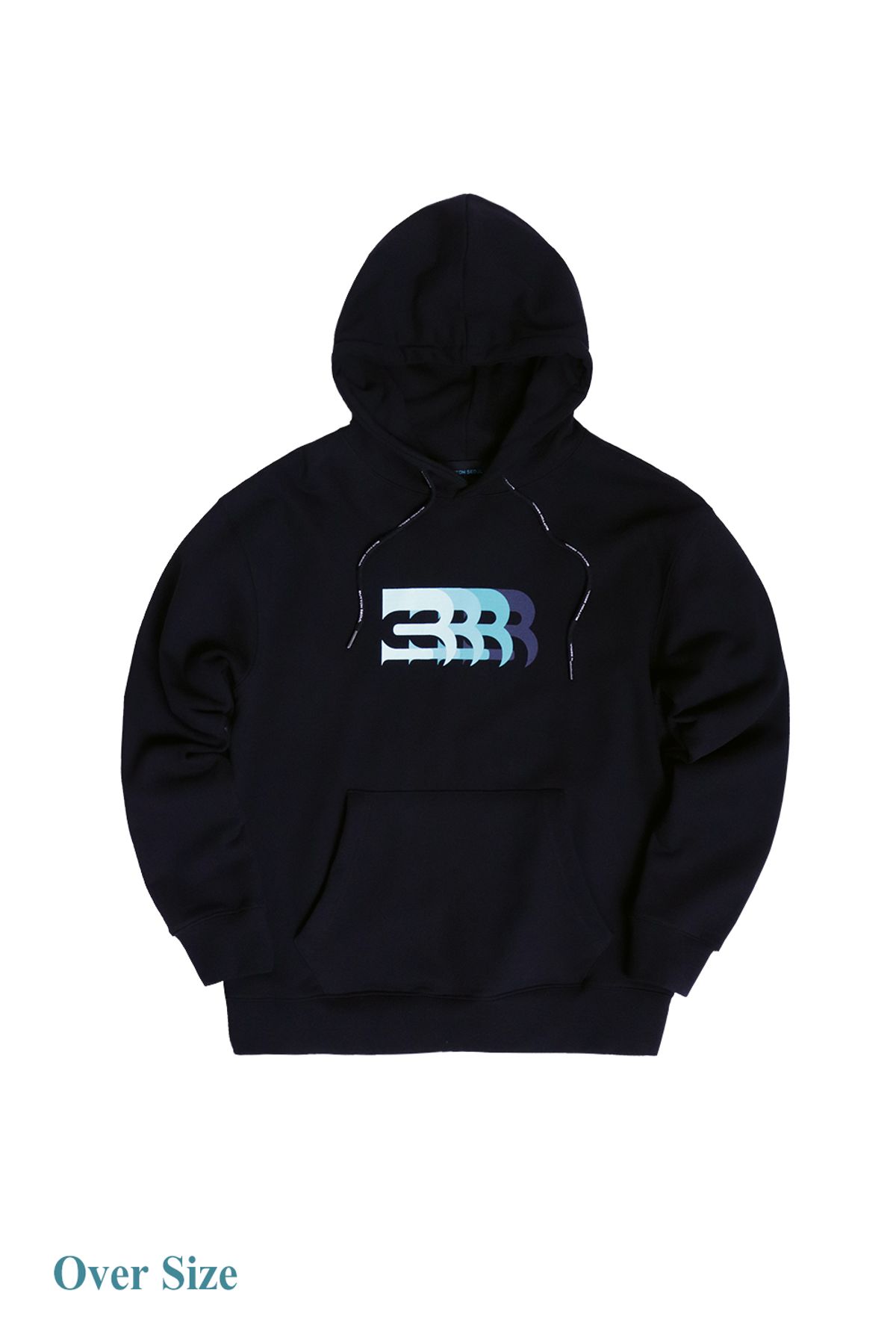 버튼서울(BUTTON SEOUL) Oversize Logo Hood (Black)
