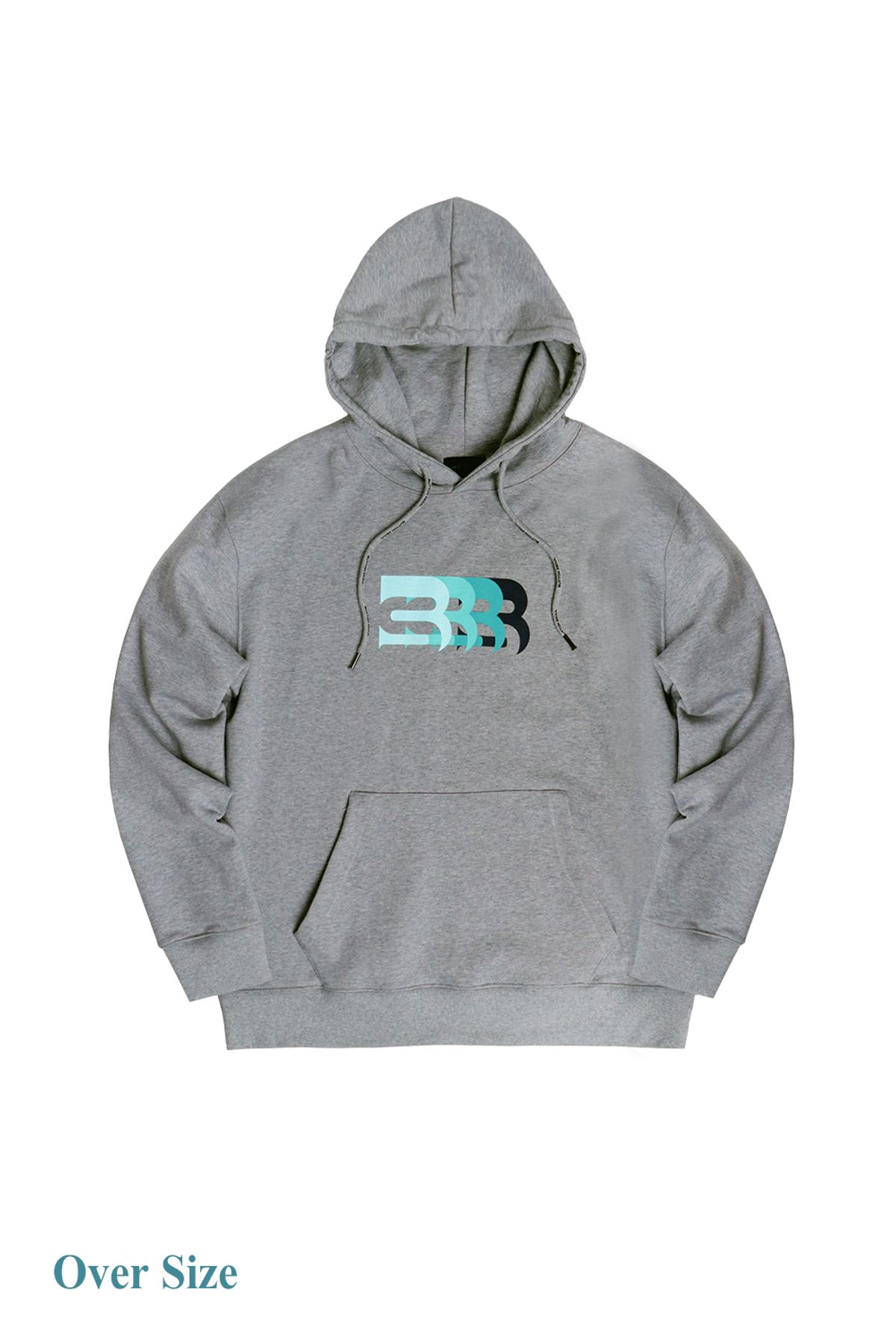 버튼서울(BUTTON SEOUL) Oversize Logo Hood (Grey)