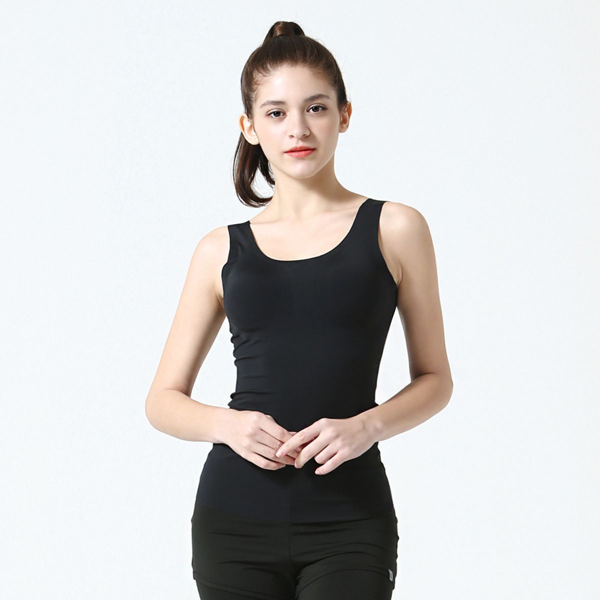 베이직엘르(BASIC ELLE) 여성 롱브라탑 래쉬가드 이너 BEL-S233K