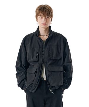 Nylon Wind Field Jacket [BLACK]_COOSJP026BLACK