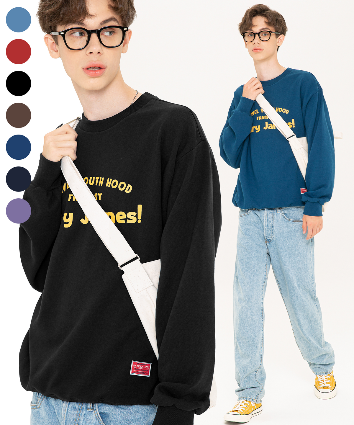 메리제임스(MARYJAMES) [남녀공용] PUESH SWEAT SHIRT(7 COLOR)