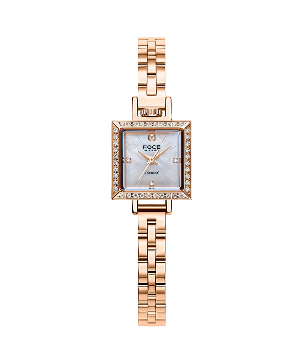 포체 레이디(FOCE LADY) 18mm 여성 다이아몬드 메탈시계 FM1912RG